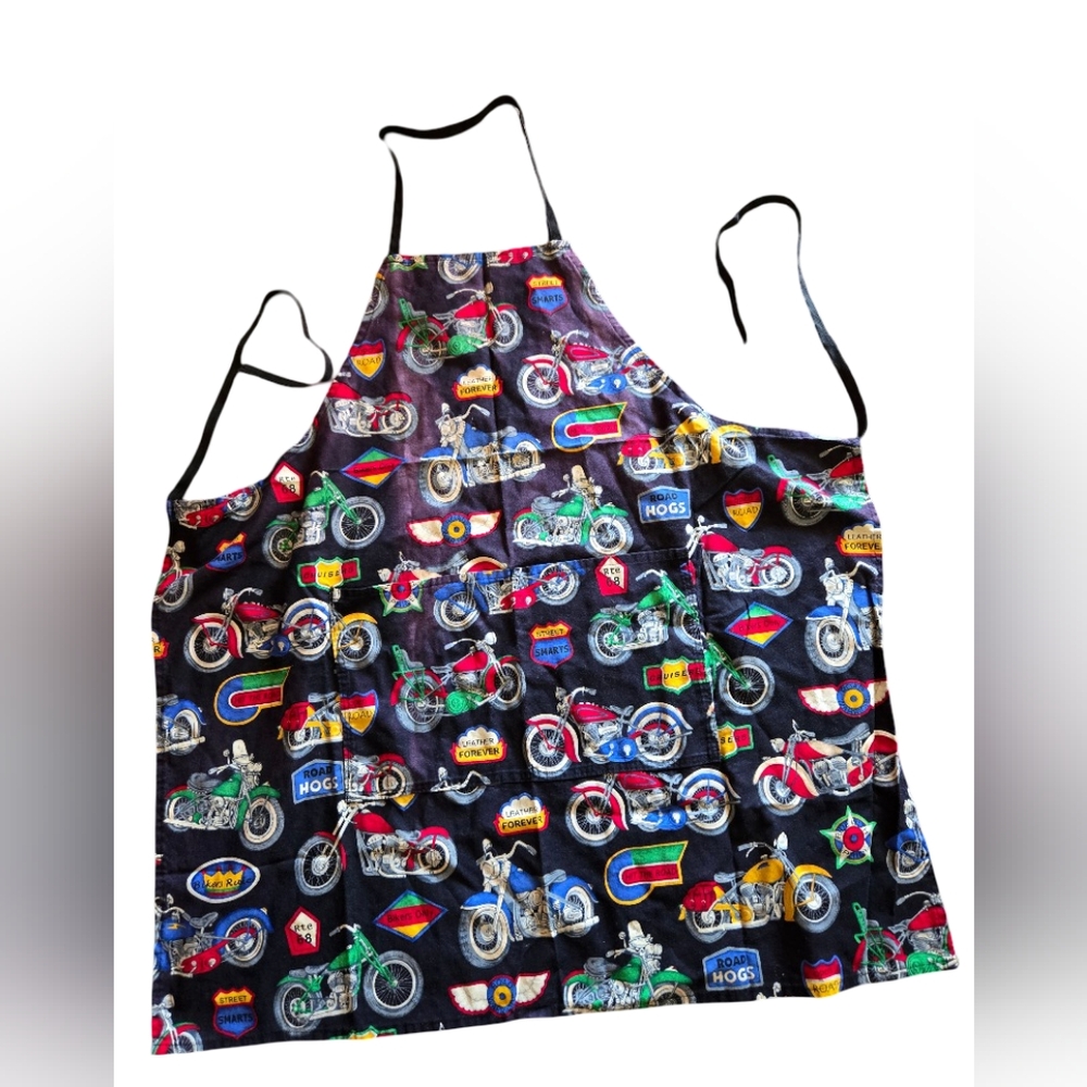 Motorcycle Road Hogs Leather Forever Graphic Adult Handmade Apron